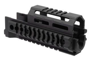 MI AK Alpha Series Quad Rail Handguard with black anodized finish
